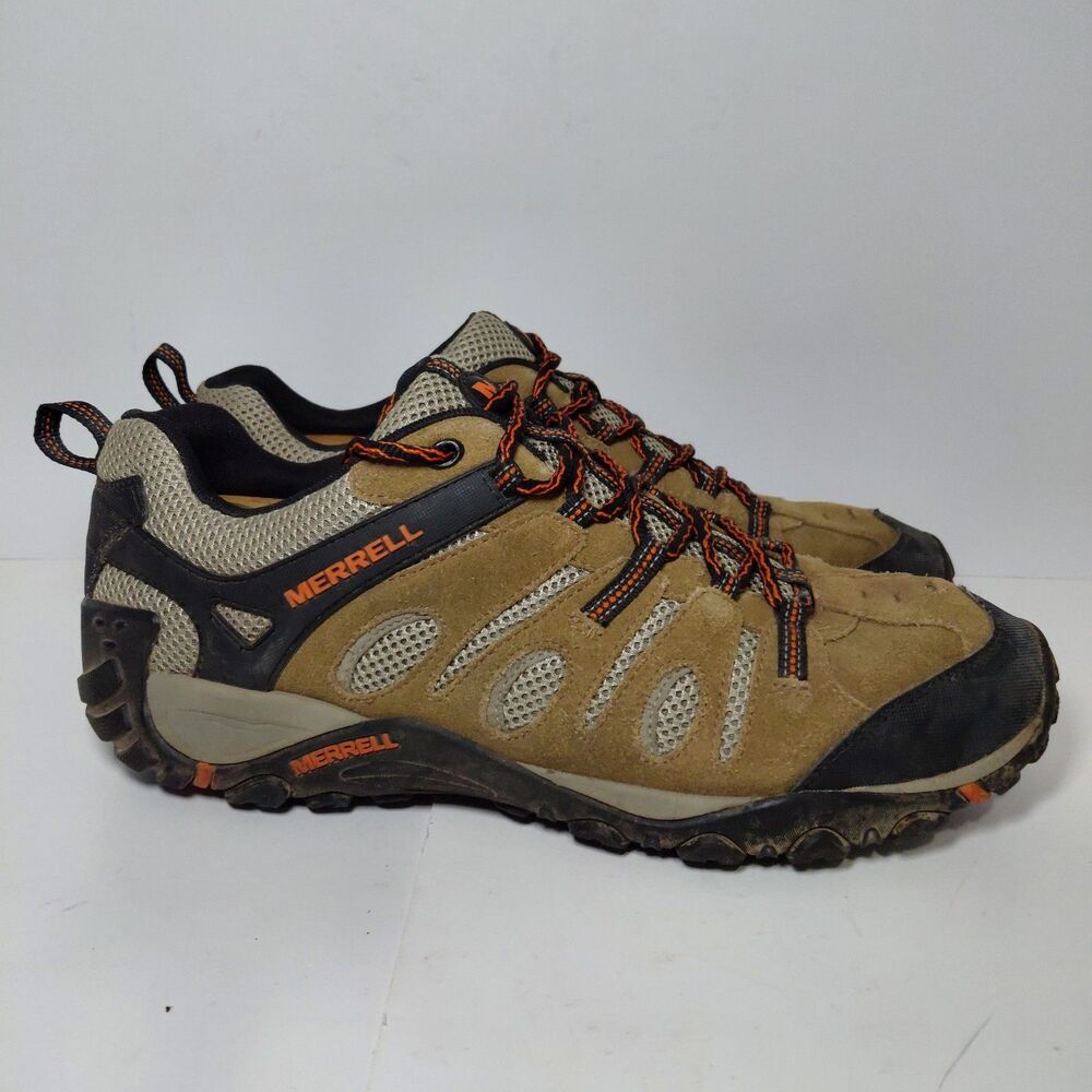 Merrell Crosslander Hiking Shoes Mens 12 Suede Low Top Trail Sneakers